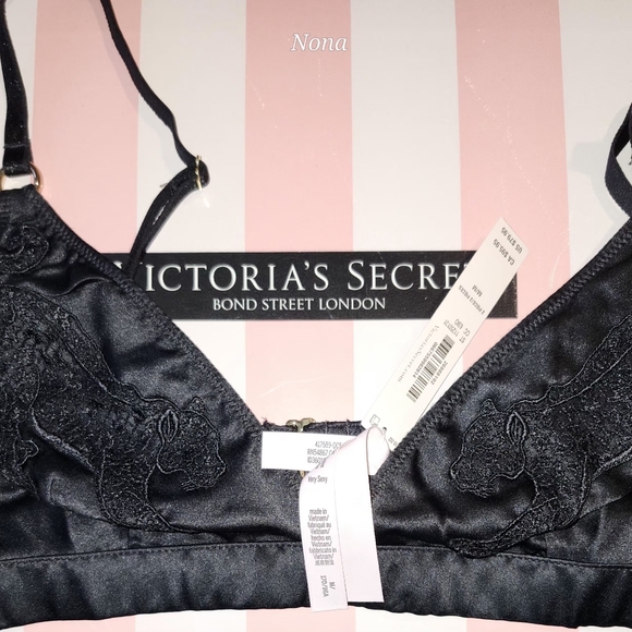 Victoria Secret Jaguar Satin Triangle Bralette And Boxer Short Size XL NWT - Picture 11 of 14